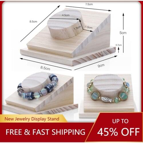 1pcs Wood Jewelry Ring Storage Display Stand Wedding Jewelry Holder Ring Finger Display Tray for Girl Woman