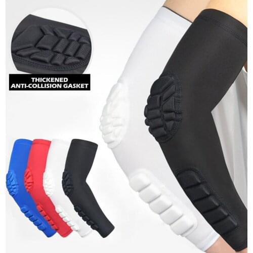 DAYSELECT 1PCS Sports Elastic Anti-collision Arm Guard Sports Safety Elbow Pads Arm Warmers Fitness Arm Elbow Support Basketball