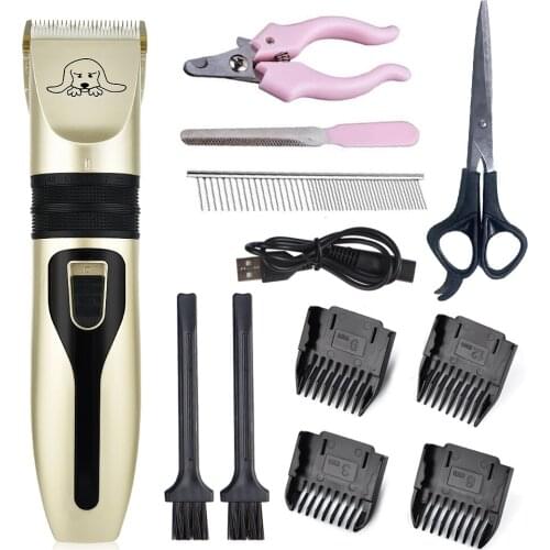 Dog Clipper Electric Hair Clippers Grooming Rechargeable Cordless Shaver Trimmer Set Professional Low Noise Haircut Tool Cutter
