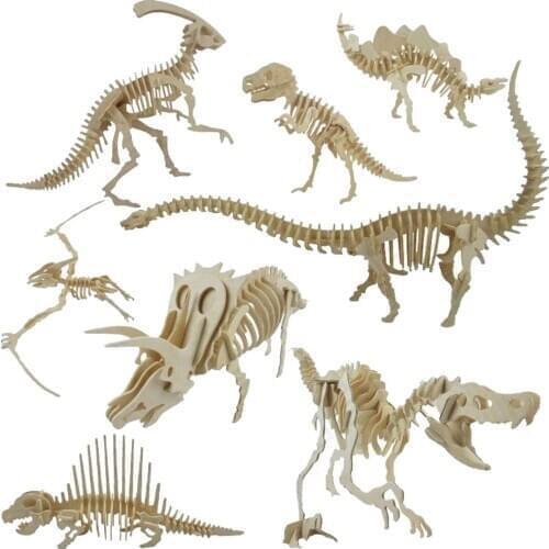 High Simulation Assembling Dinosaur Model Toy Plastic Animal Model Lifelike Dinosaur Skeleton Educational Toys for Children