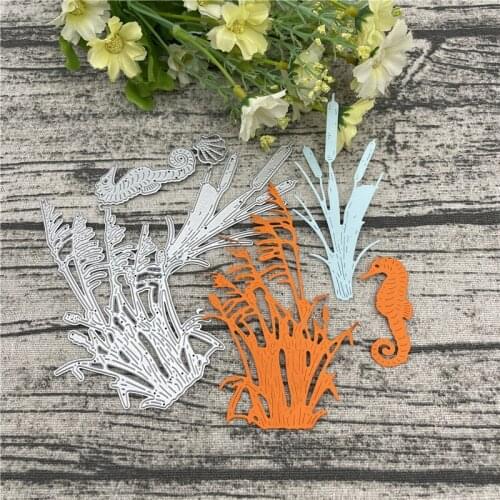 Seaweeds animals Frame Craft Metal Cutting Dies For DIY Scrapbooking Album Embossing Paper Cards Decorative Crafts