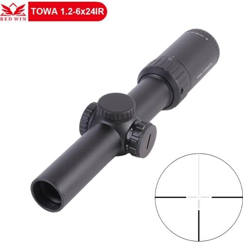 Red Win TOWA 1.2-6x24IR Hunting Rifle Scope 1/2MOA Adjust Low Profile German 4 Reticle R/G Illumination Fit AR15 .223 .308 M4
