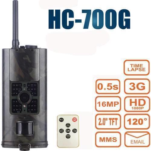Tensdarcam HC-700G Hunting Camera 3G network MMS SMTP SMS Photo Trap 16MP 1080P Night Vision Wildlife Trail Cameras