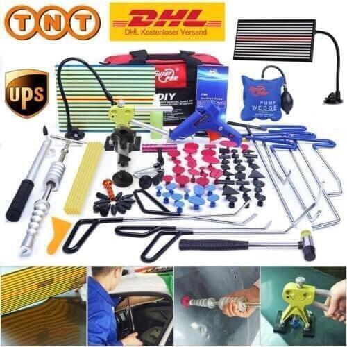 PDR Spring Steel Rods Dent Puller Lifter Glue Sticks Tap Down Hammer Dent Ding Hammer Dent Repair Tools Kit