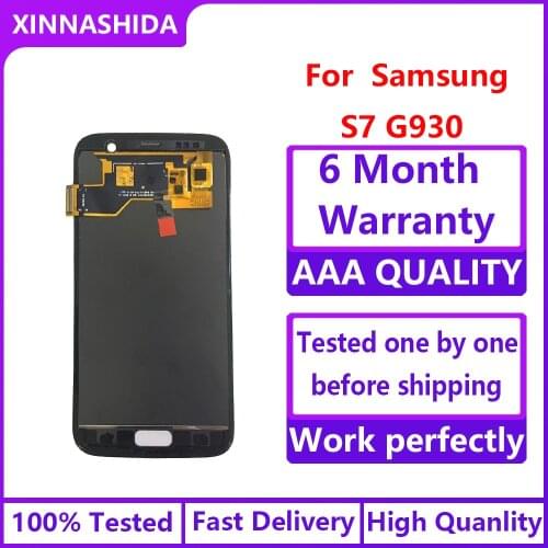 Lcd S7 For Samsung Galaxy S7 G930A G930F SM-G930F LCD Display AMOLED 100% Working For Samsung G930 LCD Touch Screen Digitizer