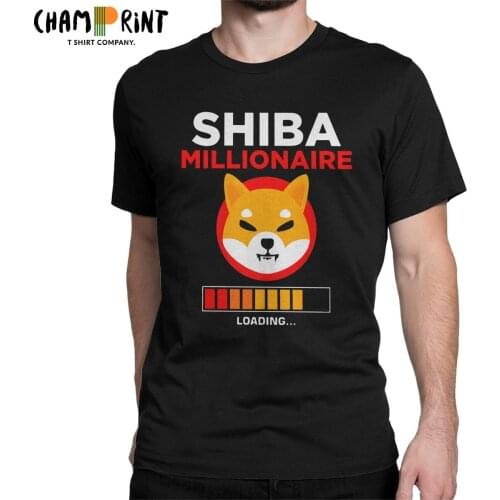 Shiba Inu Coin Token Shib Army HODL Crypto T-Shirt for Men Round Collar T Shirt SHIB Millionaire Loading Tees Plus Size Tops