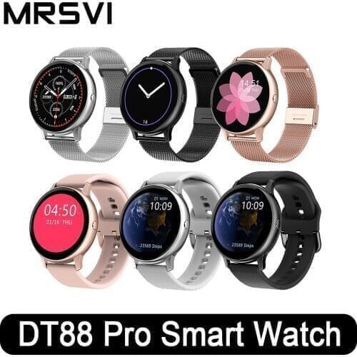 MRSVI DT88 PRO Smart Watch 1.3 inch Full Round Full Touch Women men Heart Rate Sports Smartwatch Waterproof Wristband Fitness M1