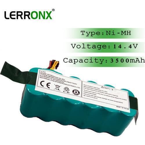 Vacuum Cleaner Replacement Rechargeable battery Ni-MH 14.4V 3500mAh for Ecovacs mirror CR120 Dibea X500 X580 Kk8 Haier T320 T325