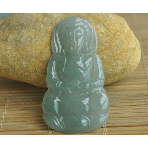 The old pit for a head foot hand carved yu Guanyin Pendant with certificate