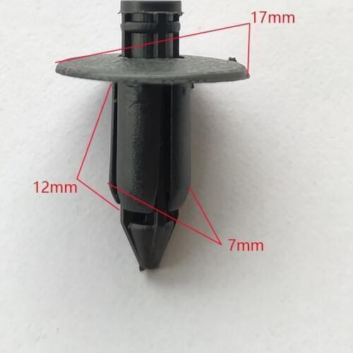 20pcs 7mm Hole Plastic Rivets Auto Fastener Car Door Trim Panel Engine Cover Fender Bumper Retainer Clip For Nissan Toyota Honda