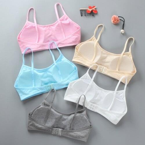 Women Tube Tops Underwear Padded Bras No rim Teenage Underclothes Young Girls Lingerie Students Bra Solid Soft Cotton Intimates