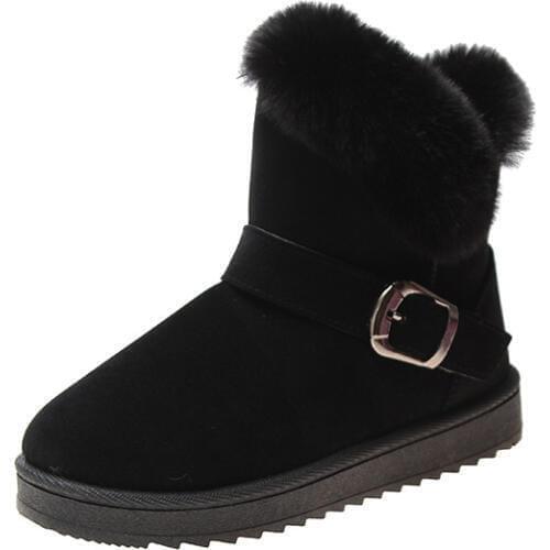 Snow Boots Women Winter Warm Fur Ladies Zip Platform Suede Wedge Fashion Ankle Boot Female Comfort Casual Shoes Plus Size
