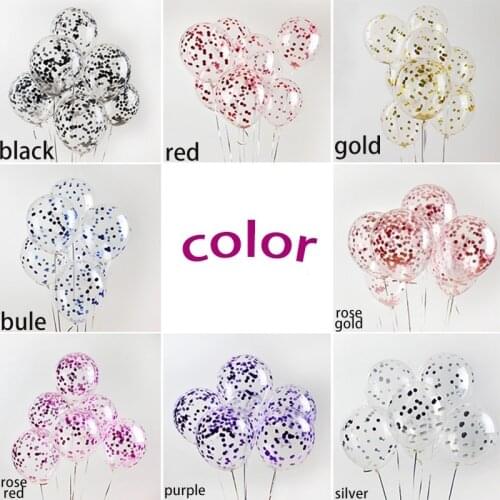 10/20pcs 12inch Shining Confetti Balloons Wedding Decorations Globos Birthday Party Decorations Adult Happy Anniversary Supplies