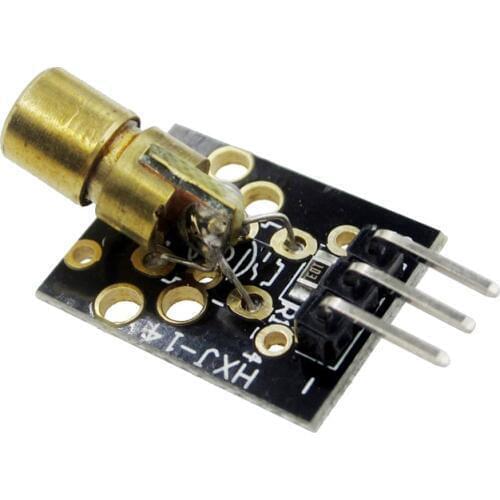 10pcs KY-008 650nm Laser sensor Module 6mm 5V 5mW Red Laser Dot Diode Copper Head