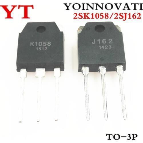 10pcs/lot=5pair 5pcs 2SK1058+ 5pcs 2SJ162 K1058 J162 TO-3P Best quality