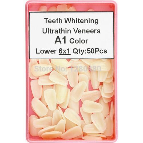 50Pcs Ultrathin Dental Composite Resin Veneers Lower Anterior Tooth A1 Color Restorative Teeth Whitening Dentist Materials