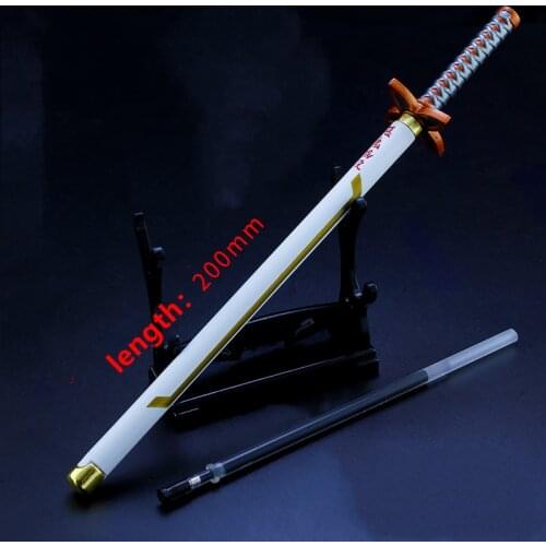 Alloy Sword Stationery Animation Peripherals Worm Column Gel Pen 20cm Cosplay Weapon Weapon Sign Pen Metal Pen