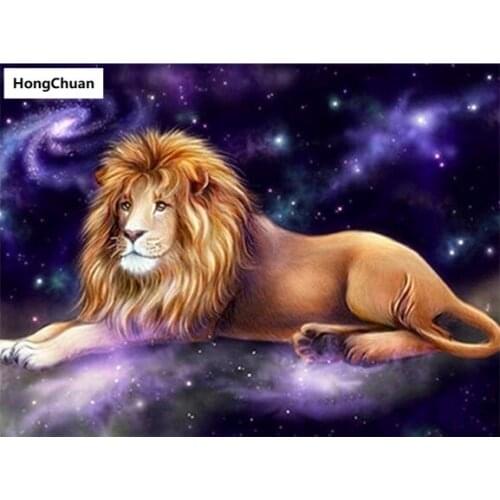 Diamond embroidery, lion, 5d diamond painting square, round diamond inlay, rhinestone picture, cross stitch, new year, gift