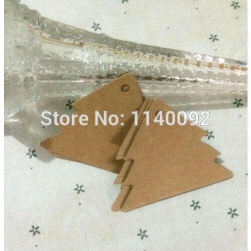 Free shipping 400 pcs a lot 5.3x6cm blank Christmas tree paper tags/gift decorated card/baking price tags/DIY festival cards
