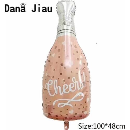 Danajiau Happy 30th Birthday Party Decoration pink Champagne Glasses Whiskey Bottle Foil Balloon High School Ball Party Balloons