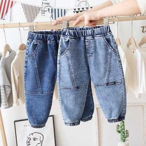 Boys Denim Pants Spring Autumn 2021 Children Casual Long Trousers Clothes For Baby Girls Toddler Fashion Outfits 2 to 6 Years