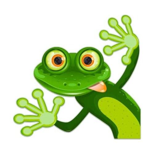 Goofy Frog Face - Vinyl Sticker Waterproof Decal