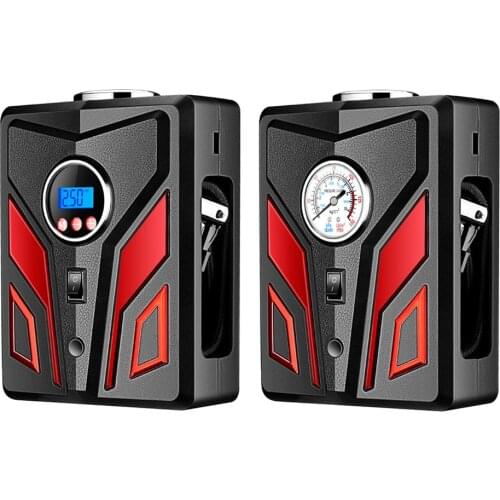 Car And Motorcycle Led Light Repair Tool Portable 12V Air Pump Tire Inflator With Led Light For Cars Automotorcycles