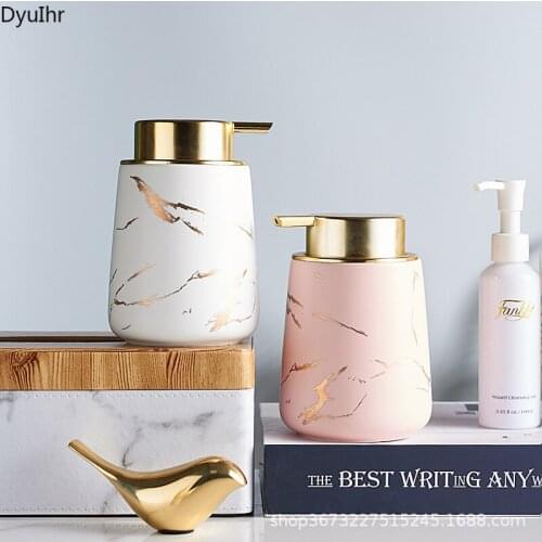 Ceramic lotion bottle, high-end press, bottling, cosmetic hand soap bottle, shampoo, shower gel bottle, bathroom DyuIhr