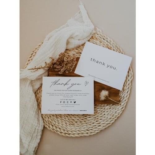 Small Business Thank You Template, Editable Small Business Thank You Card, Small Business Thank You Card Template, Editable Busi