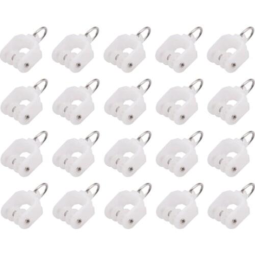 MroMax 30/50/80/100pcs Curtain Pulley I-rail Plastic 9*3.5/11*6/12*4/13*6/14*6.5mm White Home Curtain Decorative Accessories