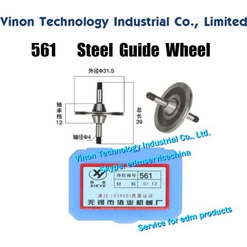 561 Steel Guide Wheel (1 Pair=2PCS) XieYe Brand. Spare Parts. OD. 31.5mm, Axis dia. 4mm, Total length 39mm. High Precision Guide