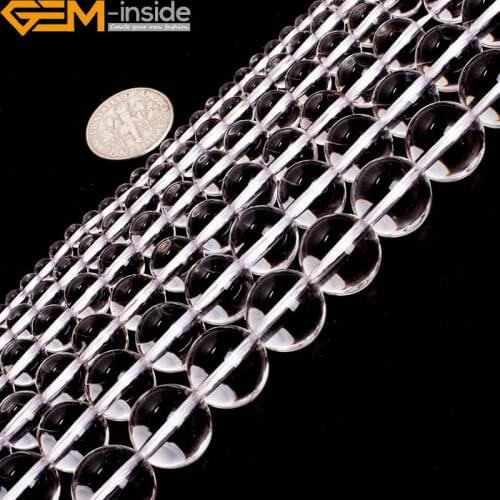 AA Grade Natural Clear Rock Quartzs Crystal Beads for Jewelry Making Cambay Strand 15 Inches