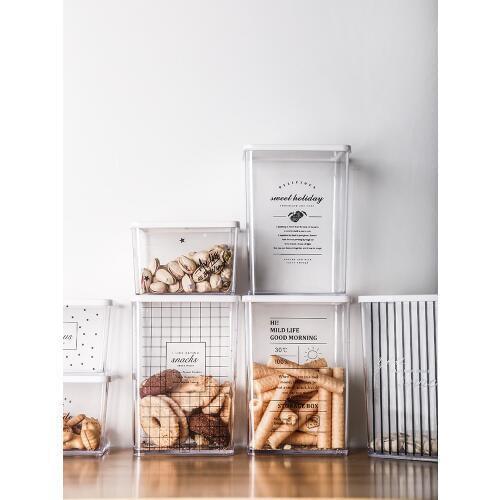 Transparent Acrylic Sealed Cans Food Dried Fruit Grain Storage Tank Storage Box Plastic Box
