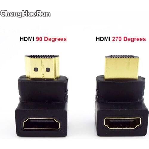HDMI Compatible Adapter 90 270 Degree Right Male To Female Converter Extender For PS4 HDTV Projetor Laptop Monitor 1.4 Converter