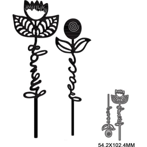 2pcs New Flower And Leaves Metal Cut Dies Stencils for Scrapbooking Photo Album Decorative Embossing DIY Paper Card Marking 2021