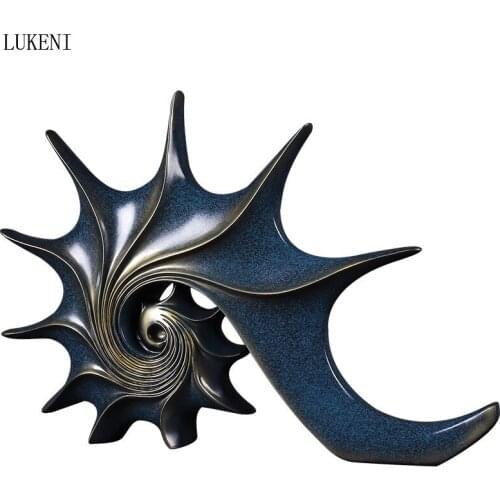 CONCH ORNAMENTS EUROPEAN-STYLE BEDROOM STUDY LIVING ROOM HOME FURNISHINGS DECORATIVE RESIN CRAFTS ART
