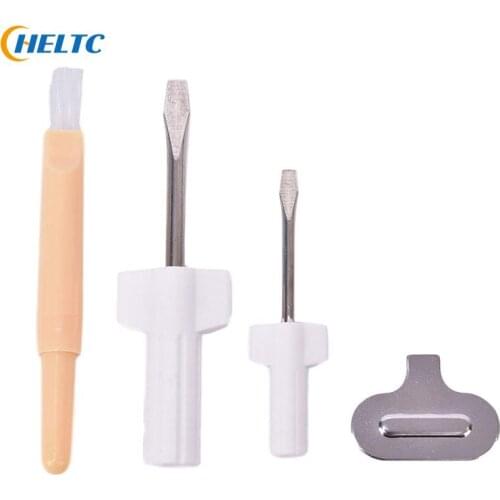 4pcs/set Needle Plate Driver Sewing Screwdriver Cleaning Brush Sewing Repair Tools for Sewing Machine Repair Accessories