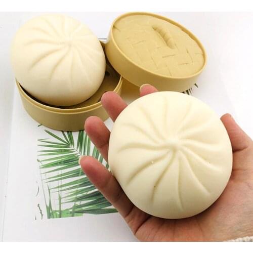1Pcs Steamed Stuffed Bun Large Simulation Steamed Dumplings Decompression Toys For Children Adults Stress Relief Vent