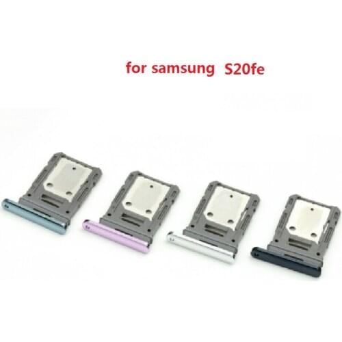 10pcs Sim Tray Holder For Samsung Galaxy S21 / S21 Plus / S21 Ultra SIM Card Tray Slot Holder Adapter Socket Repair Parts
