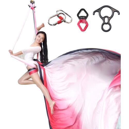 2020 15Yards 13.7M Aerial Silk Set High Quality Gradational Colors Aerial Yoga Anti-gravity for yoga training sporting indoor