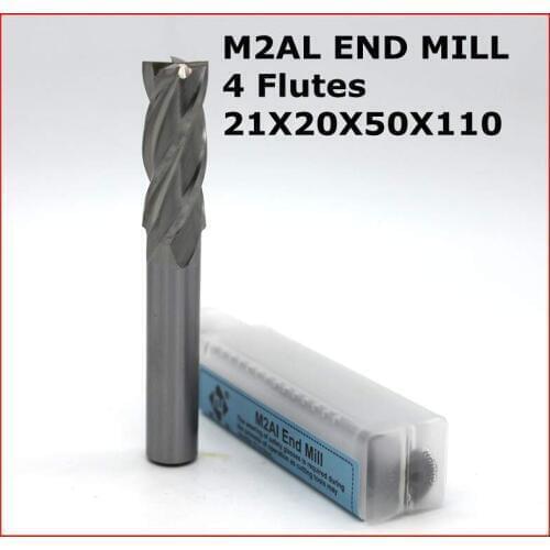 21*20*50*110 of 4 flutes HSS end mill for CNC milling machine tool mills cutter
