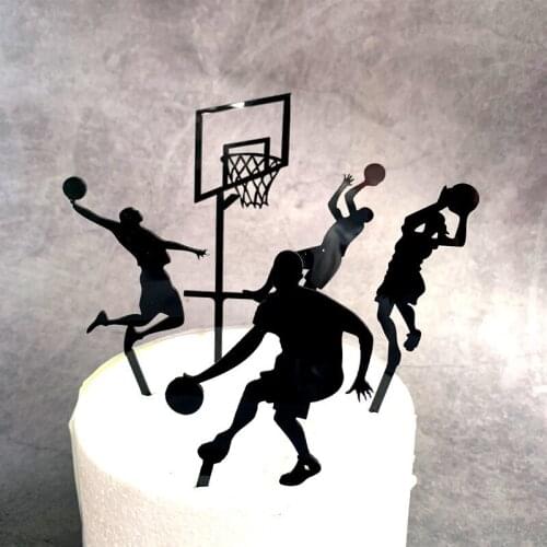 5pcs/set Basketball Party Cupcake Topper Happy Birthday Cake Topper Flage For Kids Boy Birthday Party Cake Decors Supplies