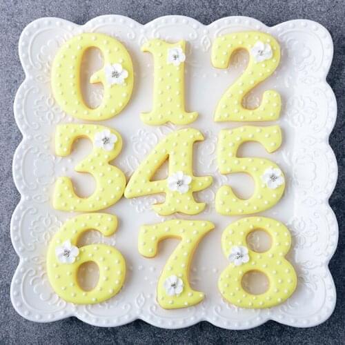 Cookie Cutter DIY 9Pcs/set 0-8 Number Shape Fondant Molds Cookie Cutter Fondant Biscuit Moulds DIY Cake Decorating Tools