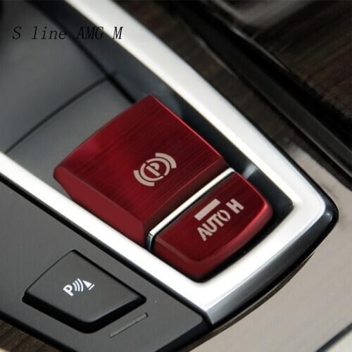 Car Styling Central Handbrake Auto H Button Cover Stickers Trim stainless steel For BMW 5 6 7 Series F10 GT F07 X3 f25 X4 f26 X5