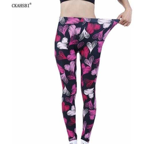 CKAHSBI High Waist Jegging Yoga Pants Outer Tights Fitness Clothing Print Sexy Leggings Fitness Womens Stretch Female Trousers
