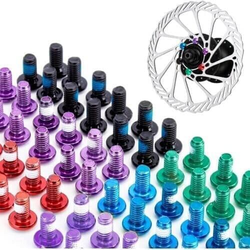 M5x10 12PCS 1 Box Disk Brake Rotor Bolts Bicycle Mountain Bike T25 Brake Screws Stainless Steel Bicycle Accessories Practical