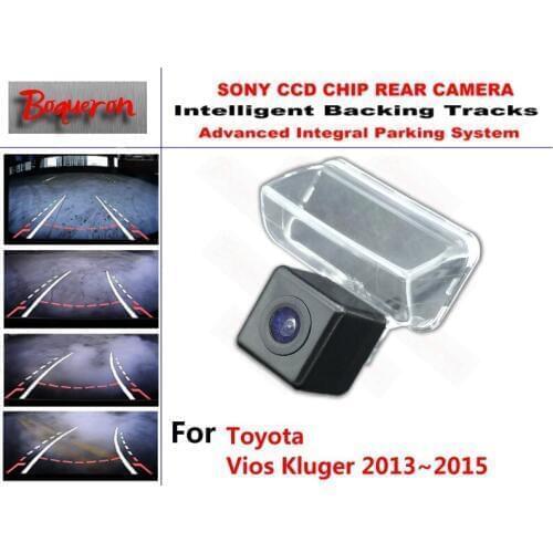 For Toyota Vios Kluger 2013~2015 CCD Car Backup Parking Camera Intelligent Tracks Dynamic Guidance Rear ViewCamera