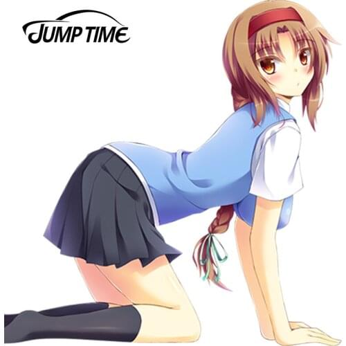 JumpTime 13cm x 12.6cm Sexy Car Sticker D-Frag! Takao Render Anime JDM Window Decal 3D Car Styling Accessories