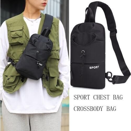 Black Waist Bags Men Waterproof Chest Bag Oxford Outdoors Short Trip Bag Male Phone Pouch Crossbody Bag Travel Man Backpack