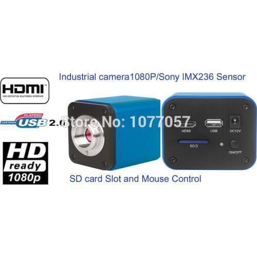 Scientific 1080P 60fps HDMI USB Mouse controlling microscope camera